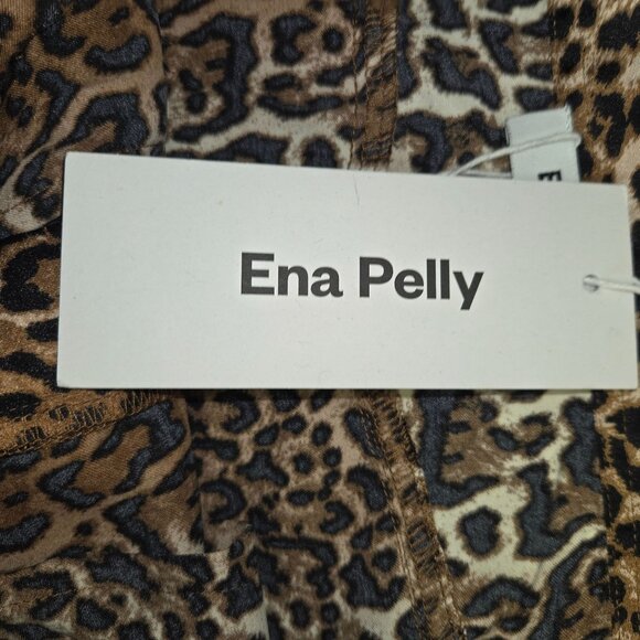 Ena Pelly Womens Cheetah Flare Pants Neutral Size 8 Polyester & Rayon Animal Pri - Picture 5 of 12